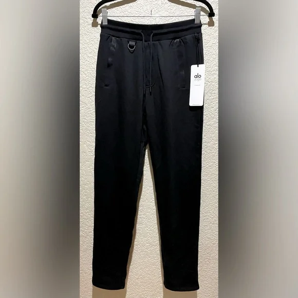 NWT Alo Yoga Nomadic Sweatpants in Black Front & Back Pockets Size S - Picture 5 of 16